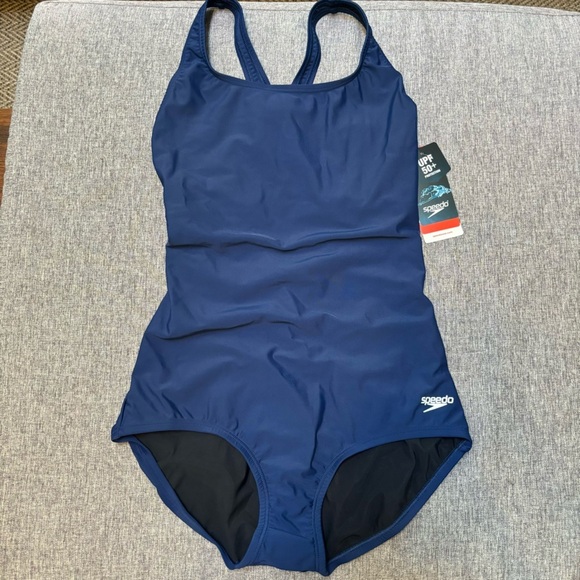 Speedo Women's Swimsuit One Piece Powerflex Ultraback Solid, Size 8 - Picture 2 of 10